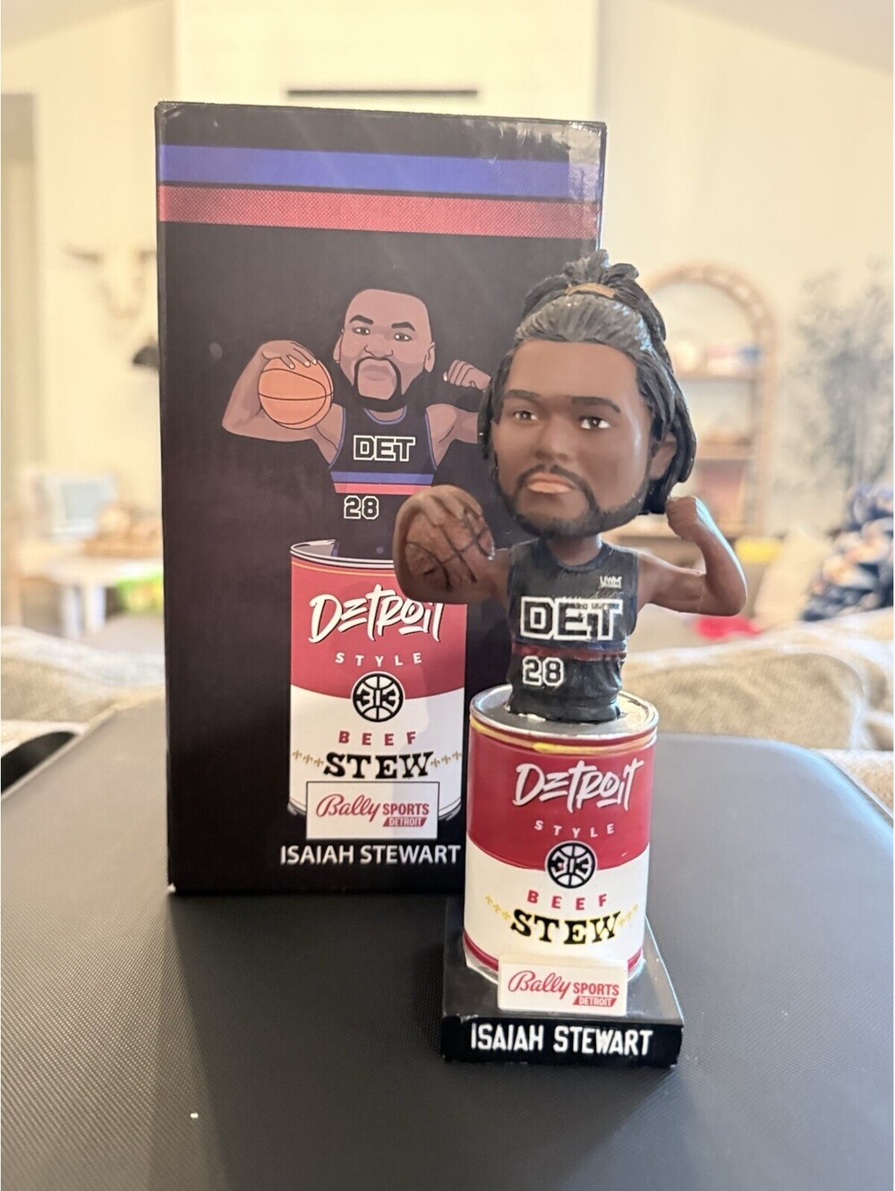 Isaiah Stewart Beef Stew Bobblehead Detroit Pistons Bally Sports SGA Repaired